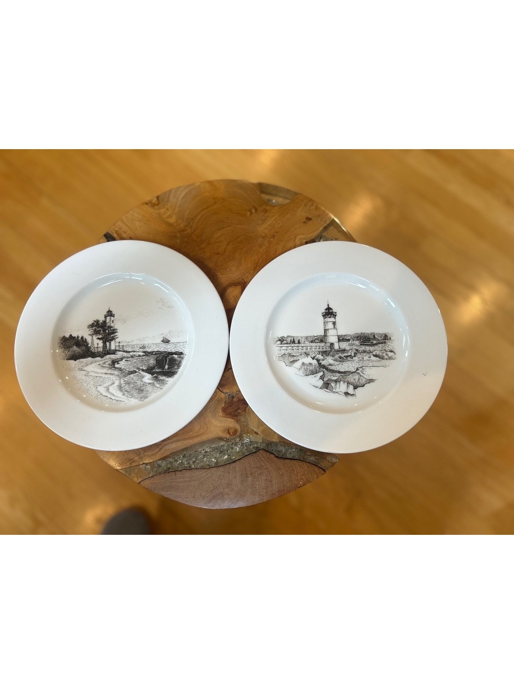 Ross-Simons Bone China Lighthouse Salad Plates Set of 2